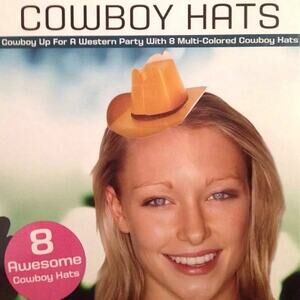 8 Mini Cowboy Hat Party Hats Photo Booth Prop Party Favors Fun Paper Cardstock